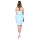 Aquamarine Frill, Cold Shoulder Mini Dress by John Zack