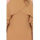 Beige Frill, Cold Shoulder Mini Dress by John Zack