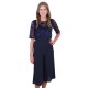 Navy Blue, Floral Lace Top, Wide Cropped Leg, Jumpsuit For Ladies By John Zack