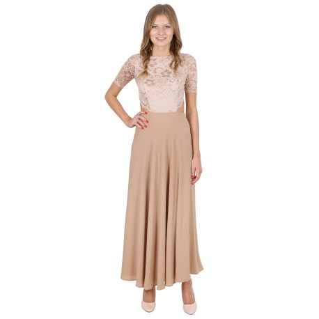 ASOS Elegancka sukienka maxi, ciemny beż