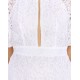 White, Fully Floral Lace, Cut Out Front Detail, Maxi Dress By John Zack