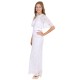 White, Fully Floral Lace, Cut Out Front Detail, Maxi Dress By John Zack