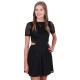 Black Mini Dress With Cut Out Back And Waist by John Zack