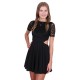 Black Mini Dress With Cut Out Back And Waist by John Zack