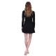  Black A-line Mini Dress, Long sleeve, Cut Out Front, John Zack