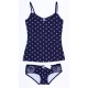 Women Cotton Navy Pyjamas Set T-shirt, Panties