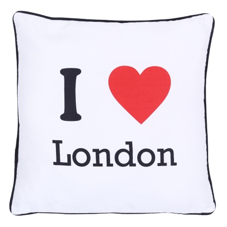 Poduszka biała I Love London 43x43 PRIMARK