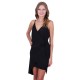 Black Asymmetric & Wrap Over Mini Dress by John Zack