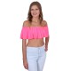 ASOS Różowy neonowy top hiszpanka