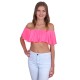 ASOS Różowy neonowy top hiszpanka