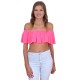 ASOS Różowy neonowy top hiszpanka