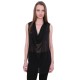 John Zack Black Thin Elegant Top