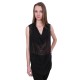 John Zack Black Thin Elegant Top