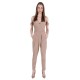 Beige, Cold Shoulder Cut, Wrap Front,  Jumpsuit For Ladies By John Zack