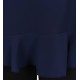 John Zack Womens' Navy-Blue Wide Cuffs Elegant Blouse