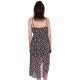 Leopard Design, Soft & Lightweight Chiffon, Wrap Front, Midi Dress By John Zack 