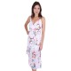 White/Butterflies, Soft Lightweight Chiffon, Wrap Front Midi Dress By John Zack 