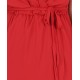 Red, Plain, Soft & Lightweight Chiffon, Wrap Front, Midi Dress By John Zack 