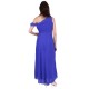 Cobalt Blue, One Side Off Shoulder Design, Split Detail Maxi Dress By John Zack 