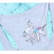 Grey Sleeveless Top & Mint Green Shorts Pyjama Set For Ladies London Unicorns