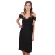 Black/ Lace Hem, Wrap Front, Tied Waist Detail, Midi Dress By John Zack 