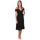 Black/ Lace Hem, Wrap Front, Tied Waist Detail, Midi Dress By John Zack 