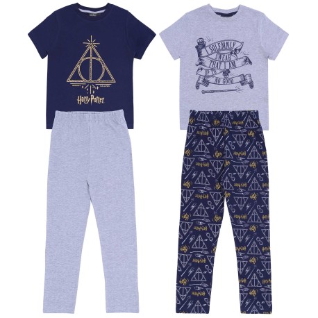 Granatowo-szara piżama HARRY POTTER 2pack