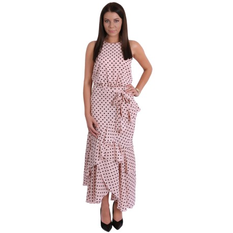 Robe maxi rose à pois FOREVER UNIQUE