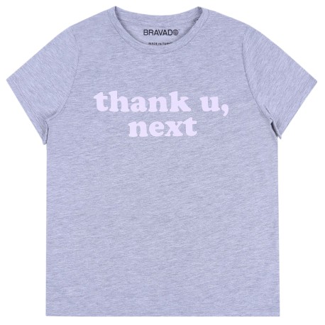 Szary, damski t-shirt thank u, next