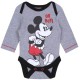 Ciemnoszare body+spodnie+śliniak Mickey Disney