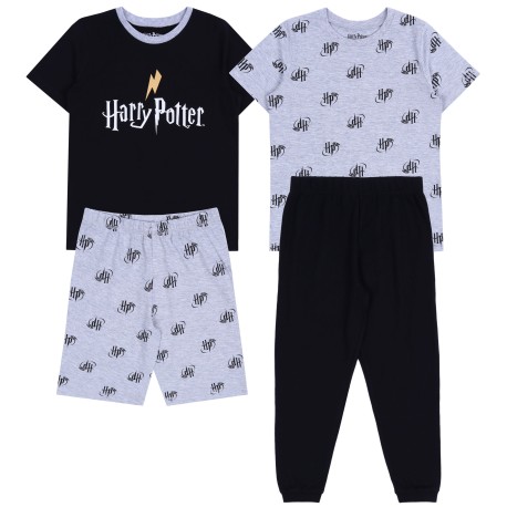 2 x schwarz-graues Pyjama, Schlafanzug  Harry Potter