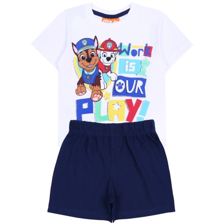 Weiß-dunkelblaues Pyjama Paw Patrol Nickelodeon