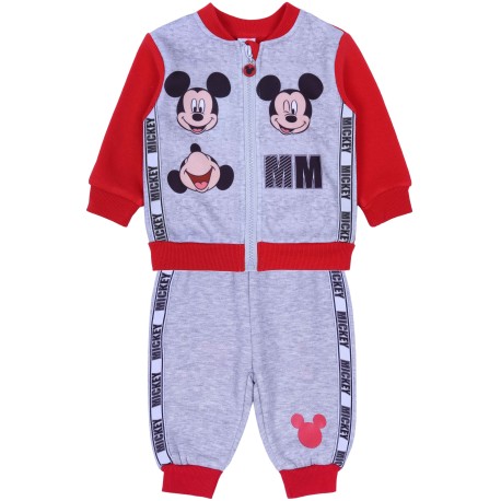 Czerwono-szary niemowlęcy dres MICKEY Disney