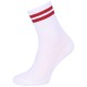 Women White Navy Blue Long Warm Socks, 2 pairs