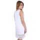 White Shift Mini Dress, Lace Detail, Sleeveless by John Zack