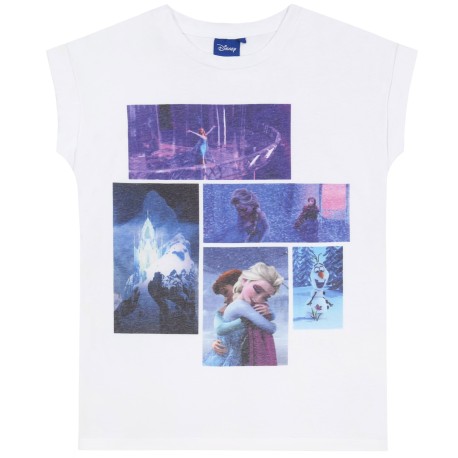 Biały, damski t-shirt Kraina Lodu DISNEY PRIMARK