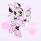 Różowo-biała sukienka z cekinami Myszka Minnie DISNEY