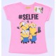 Różowy t-shirt SELFIE MINIONKI PRIMARK