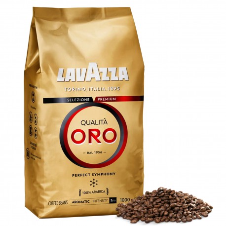 LAVAZZA Qualita Oro-Kawa ziarnista średnio palona, kawa włoska