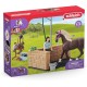 Schleich Horse Club - Station de lavage pour chevaux Emily et Luna, figurines pour enfants à partir de 5 ans