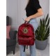 Dunkelroter Rucksack aus Velours Harry Potter