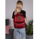 Dunkelroter Rucksack aus Velours Harry Potter