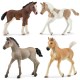 Schleich Horse Club - Zestaw figurek koni, źrebaki figurki zwierząt dla dzieci 5szt.