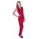 Dark Red, Cowl Neck, Bodycon Fit, Jumpsuit, Playsuit For Ladies By John Zack