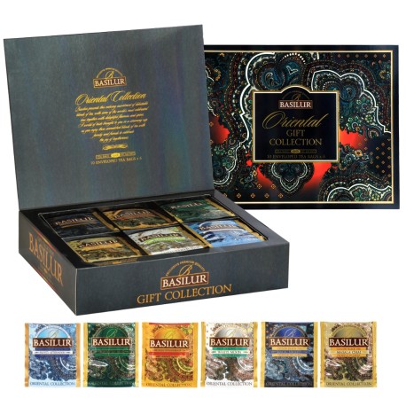 Oriental Gift Collection Mieszanka czarnych i zielonych herbat cejlońskich w saszetkach 60 x 1,5g