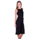 Black, Sleeveless, Knee Length Wide Cut Leg, Jumpsuit For Ladies By John Zack