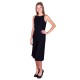 Black, Sleeveless, Knee Length Wide Cut Leg, Jumpsuit For Ladies By John Zack