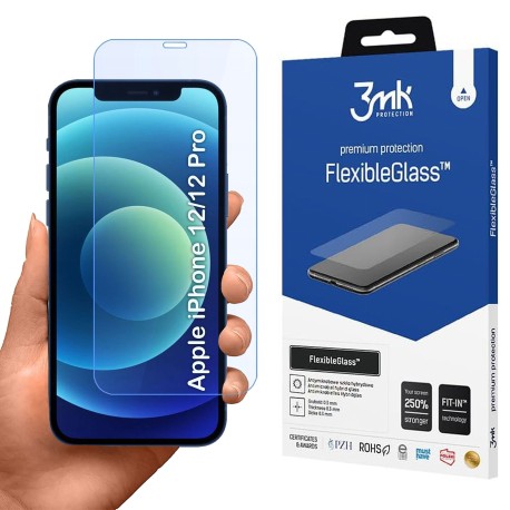 Nietłukące szkło hybrydowe Apple IPhone 12/12 Pro - 3mk FlexibleGlass