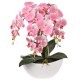 Sztuczny storczyk orchidea w doniczce, jasnoróżowy, jak żywy, 3 pędy 53 cm