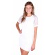 Cream, Semi Sheer Short Sleeved, Crew Neck Mini Dress By Angeleye